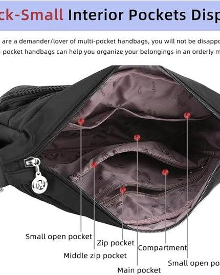 MINTEGRA Women Shoulder Handbag Roomy Multiple Pockets Bag Ladies Crossbody Purse Fashion Tote Top Handle Satchel