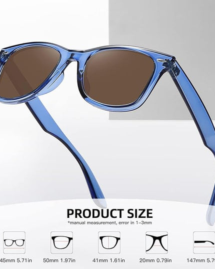 MEETSUN Polarized Sunglasses for Women Men Classic Retro Square Frame Driving Sun Glasses UV Protection