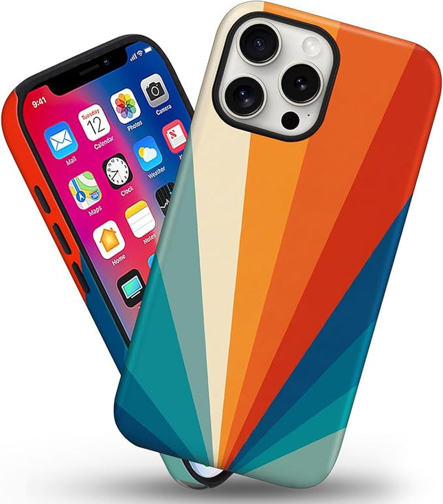 Magnetic for iPhone 13/14 Case Cute Frog Stripes Phone Case, Summer Shockproof Slim TPU and Hard PC Protective Phone Cover Compatible with MagSafe Designed for Women Girls