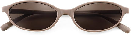 FEISEDY Retro Oval Cat Eye Sunglasses for Women 90s Narrow Lightweight Shades Y2k Trendy Sunnies B0257