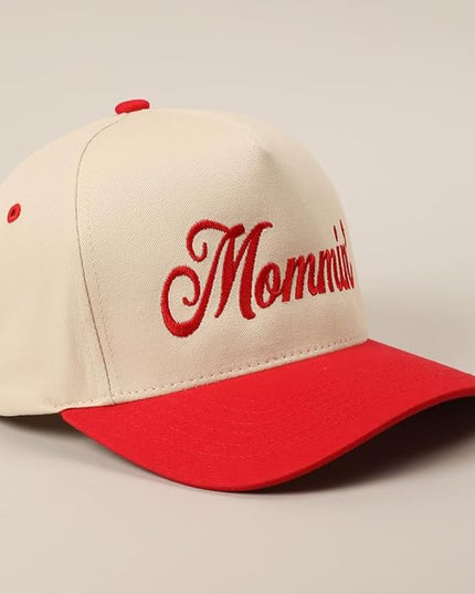 MIRMARU Two-Tone Vintage Canvas Trucker Hats for Men & Women, Adjustable Size Baseball Caps with Trendy Embroidered Design