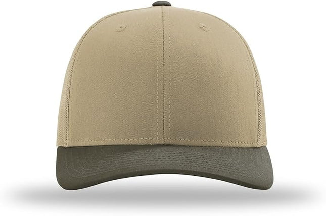 Richardson 112 Trucker Hat - Premium Adjustable Snapback Hat - Structured Six Panel Richardson Blank Caps