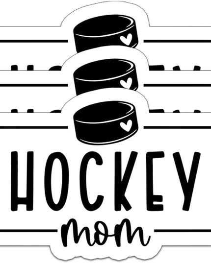 (3PCS) Hockey Mom Stickers – Waterproof Vinyl Decals for Water Bottle, Car, Tumbler, Phone Case, Scrapbook, Laptop– Cute Hockey Mom Gift for Moms, Mamas & Grandmas – Size 3" x 2.1"