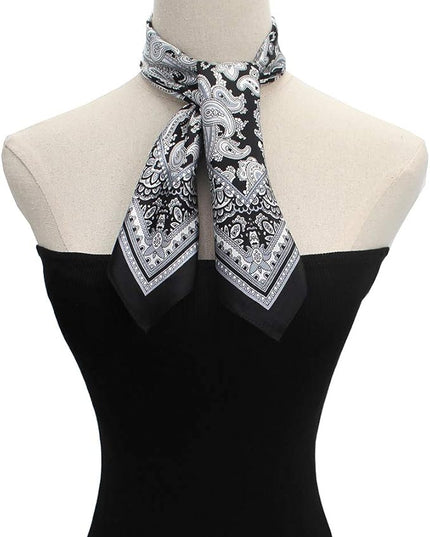 ANDANTINO 100% Mulberry Silk Scarf -21” Lightweight Square Neckerchief – Breathable Digital Printed Scarves with Gift Packed