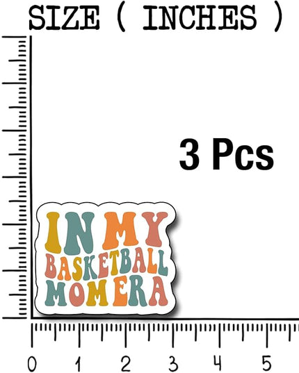 (3Pcs) in My Basketball Mom Era Sticker, Sticker Gifts Basketball Mom Decorate Books, Laptops, Water Bottles Kindles Stickers, Phones Tumbler Waterproof Vinyl 3" Inch