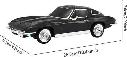 Retro American Style car Bluetooth Speaker, Portable Wireless Outdoor Speaker, TWS Stereo, Support USB/TF/AUX, Party Bluetooth Speaker with Microphone,Classic car Gifts for Men(Black)