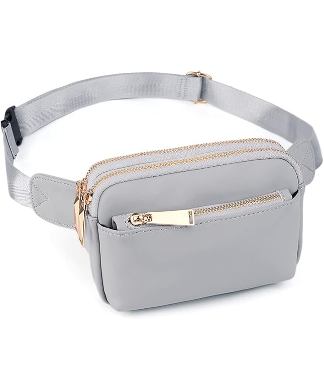 UTO Fanny Pack for Women Crossbody Trendy Fashion Belt Purse Chest Waist Hip Bumbag for Outdoor Shopping Travel Hiking