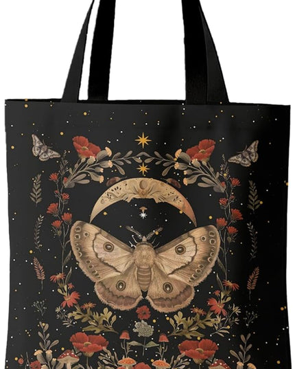 Horaldaily Canvas Tote Bag,Reusable Shoulder Tote Bag for Women Lady Casual Vacation, Shopping, Work, Gym