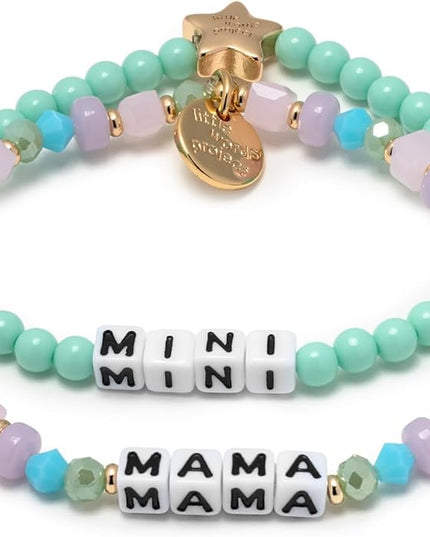 Little Words Project Mother's Day Gifts, The Original Word Bracelet, Made with Colorful Beads and Plated Brass Hardware, Handcrafted Design & Positive Message