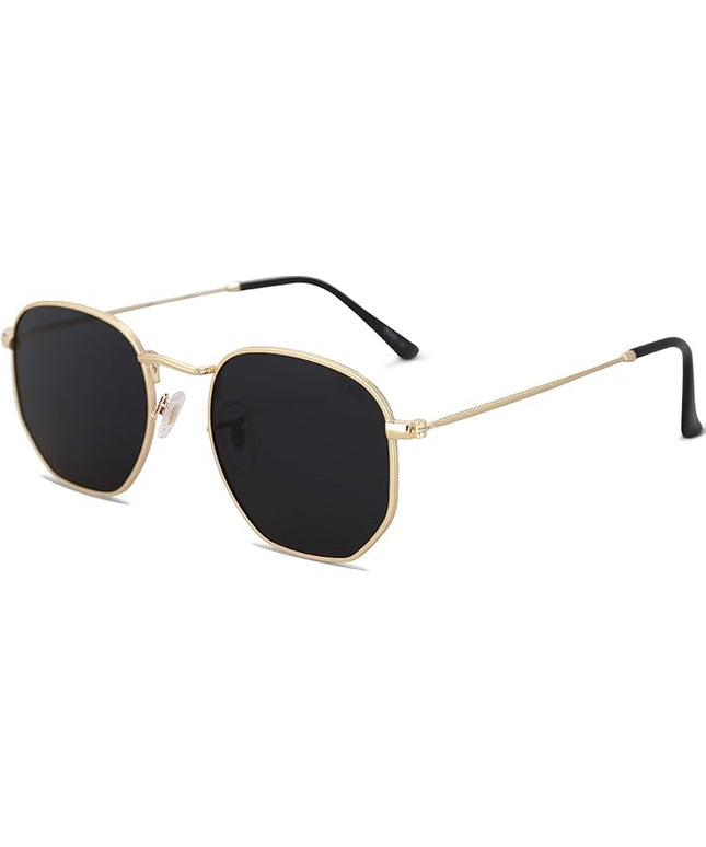SOJOS Square Polarized Sunglasses for Women Men Small Hexagonal Polygon Shades SJ1072