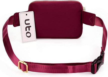 UTO Fanny Pack for Women Crossbody Trendy Fashion Belt Purse Chest Waist Hip Bumbag for Outdoor Shopping Travel Hiking