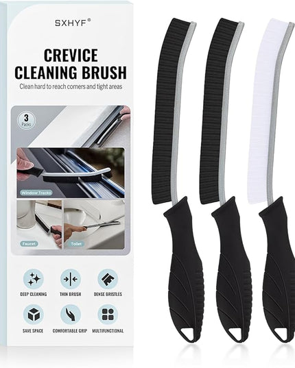 SXhyf Crevice Cleaning Brush - Grout Scrub Brush, House Cleaning Supplies, Gap Cleaning Tools, Home Essentials, Gifts for Women Men, Hard Bristle Crevice Cleaner Brush for Household Use, Bathroom