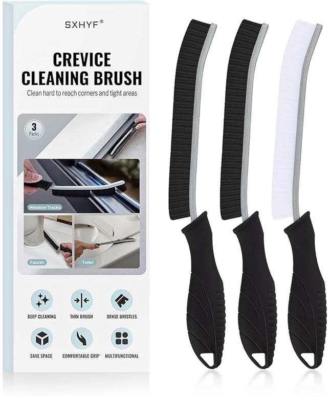 SXhyf Crevice Cleaning Brush - Grout Scrub Brush, House Cleaning Supplies, Gap Cleaning Tools, Home Essentials, Gifts for Women Men, Hard Bristle Crevice Cleaner Brush for Household Use, Bathroom