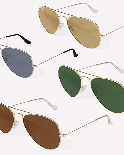 livho Sunglasses for Men Women Aviator Polarized Metal Mirror UV 400 Lens Protection