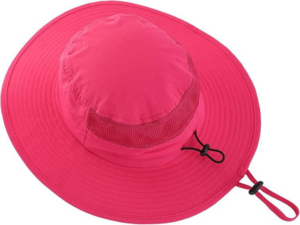 Home Prefer UPF50+ Mens Sun Hat Wide Brim Fishing Hat Womens UV Protection Cap Breathable Mesh Safari Gardening Bucket Hat