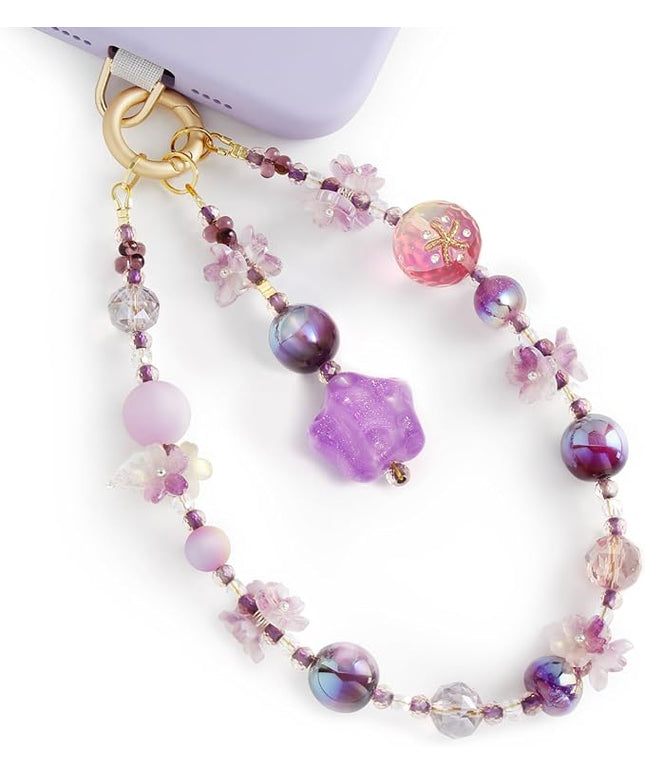 Phone Charm for Women, Anti-Theft Phone Wrist Strap, Hands-Free & Detachable Cellphone Lanyard Chain with Tether Tab