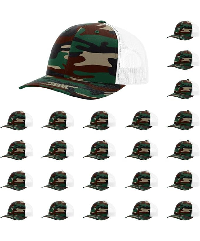 Richardson 112 Classic Six-Panel Adjustable Snapback Trucker Cap | Bulk Packs Available