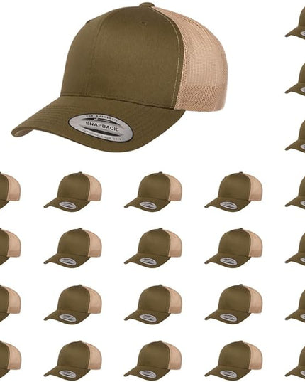 Yupoong Classic Premium Mesh 6 Panel Retro Trucker Cap | Mid Profile Snapback | OSFA | Bulk Pack Available