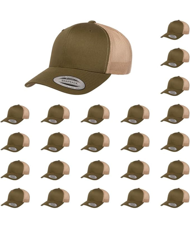 Yupoong Classic Premium Mesh 6 Panel Retro Trucker Cap | Mid Profile Snapback | OSFA | Bulk Pack Available