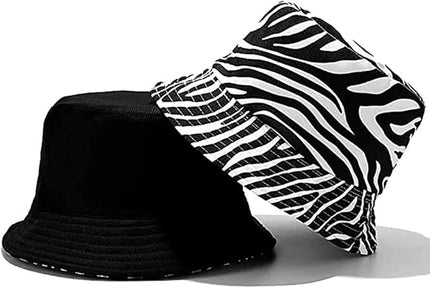 Malaxlx Unisex Bucket Hat Beach Sun Hat Aesthetic Fishing Hat for Men Women Teens, Reversible Double-Side-Wear