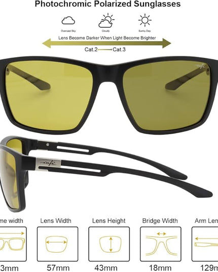 INFI Fishing Polarized Sunglasses for Men Driving Running Golf Sports Glasses Square UV Protection Designer Style Unisex