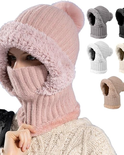 3 in 1 Beanie Hat with Scarf and Mask, Upgrade 3 in 1 Beanie Hat For Women, Fall Winter Warm Knitted Ski Scarf and Mask Set