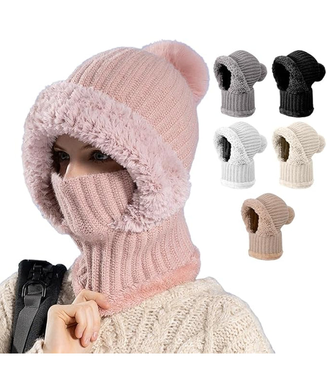 3 in 1 Beanie Hat with Scarf and Mask, Upgrade 3 in 1 Beanie Hat For Women, Fall Winter Warm Knitted Ski Scarf and Mask Set