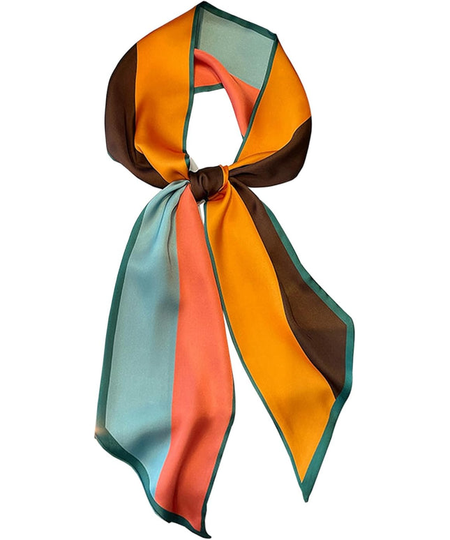 Head Scarf Purse Handle Neck Satin Hair Scarfs For Bag Lightweight Silky Long Thin Women's Fashion Scarves 59 * 5.9”