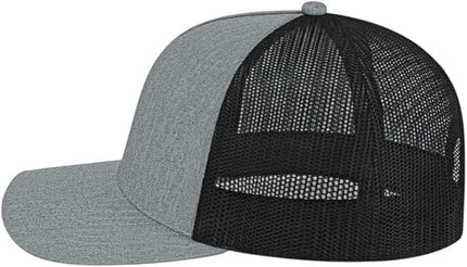 Cap America i3039 Classic 5 Panel Mid Profile Structured Trucker Mesh Back Cap w/ & Adjustable Snapback