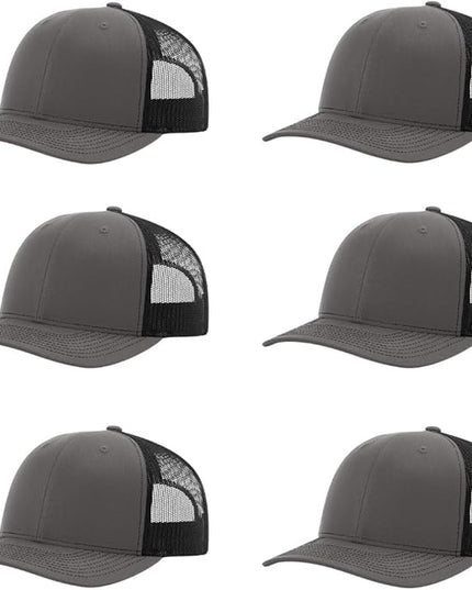 Richardson 112 Classic Six-Panel Adjustable Snapback Trucker Cap | Bulk Packs Available