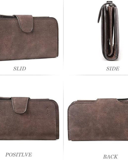 CLUCI Wallet For Women PU Leather RFID Blocking Womens Wallet Bifold Card Holder with ID Window Gifts for Women Birthday | RFID Blocking, Designer, Trifold, Card Holder, ID Window
