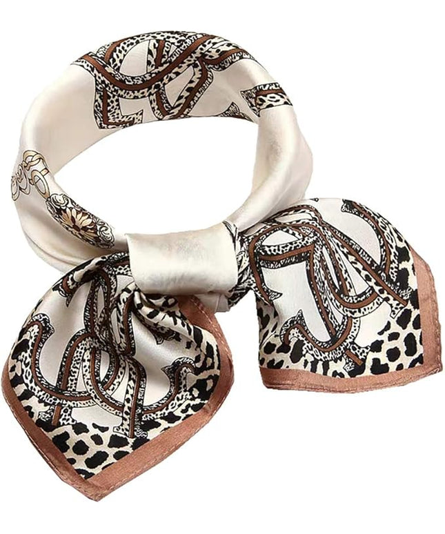 ANDANTINO 100% Real Mulberry Silk Scarf -21'' x 21''- Lightweight Neckerchief –Women Men Small Square Digital Printed Scarves