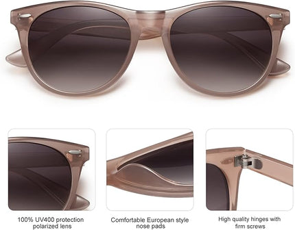 SOJOS Classic Polarized Sunglasses for Women Men Small UV400 Lenses SJ2076