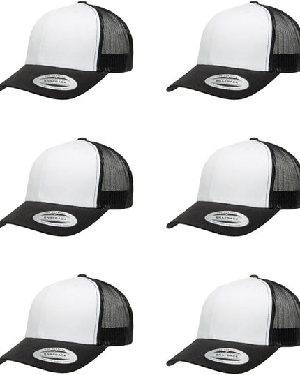 Yupoong Classic Premium Mesh 6 Panel Retro Trucker Cap | Mid Profile Snapback | OSFA | Bulk Pack Available