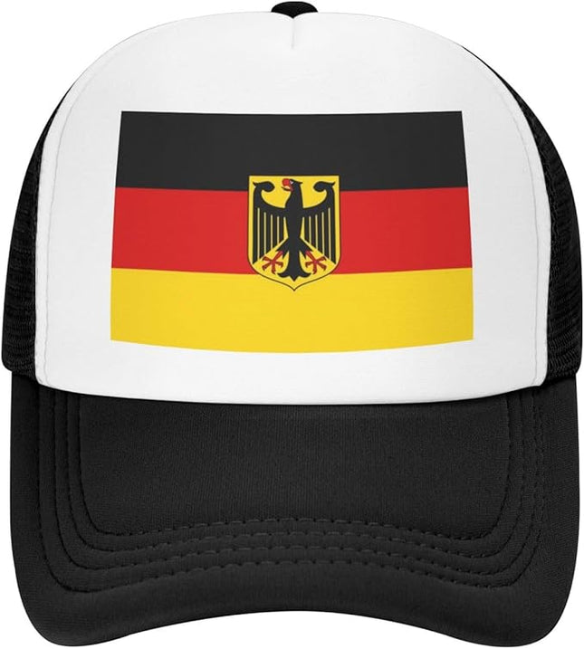 Cute Flag Baseball Cap for Men Women Mesh Trucker Hat Adjustable Patriotic Snapback Baseball Hat for Sports Running