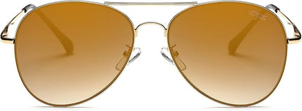 SOJOS Classic Aviator Sunglasses for Women Men Metal Frame Spring Hinges SJ1030