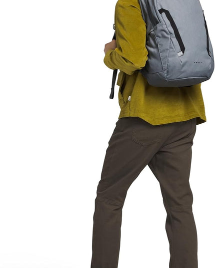 The North Face Vault Everyday Laptop Backpack - Commuter Travel Bag, Water-Repellent Finish, Spacious Compartment, Mid Grey Dark Heather/TNF Black-NPF, One Size