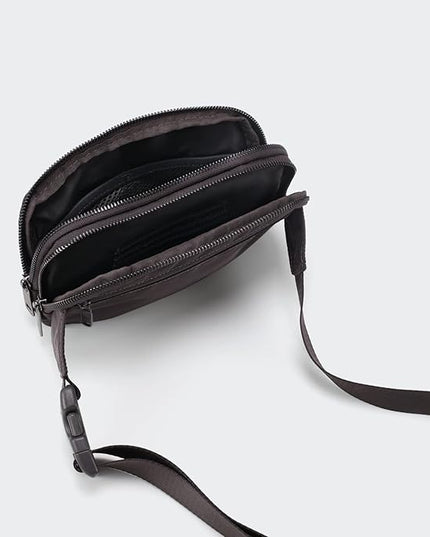 Pander Everywhere Belt Bag for Women, 5 Zipper Pockets Nylon Crossbody Fanny Pack Purse (Dim Grey)