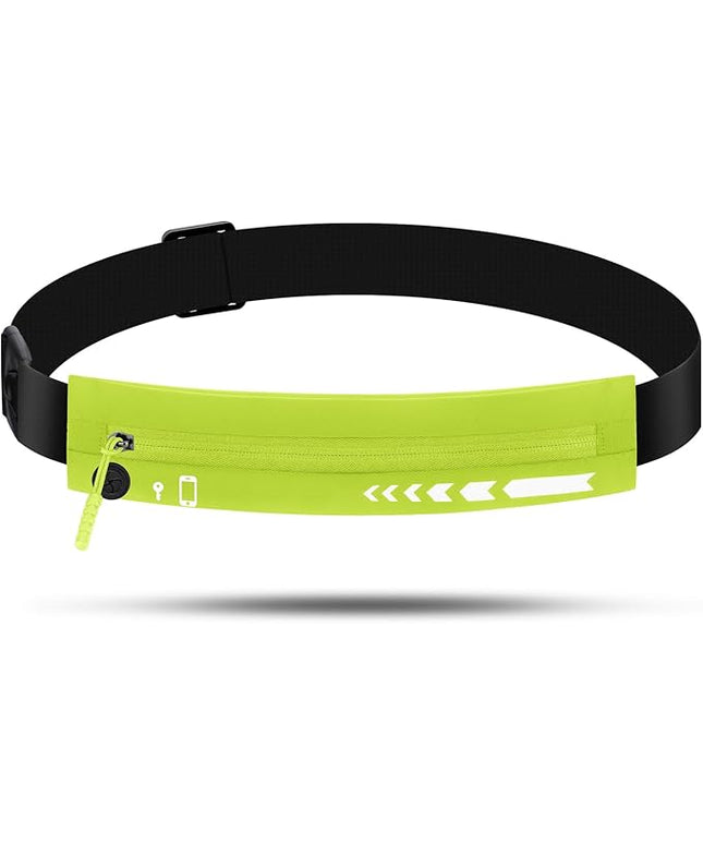 USHAKE Slim Running Belt for Women Men-Runners Phone Holder Fanny Pack, Adjustable, Bounce Free Waist Pouch bag for Workout, Money Belt, Run Gear Accessories Yellow
