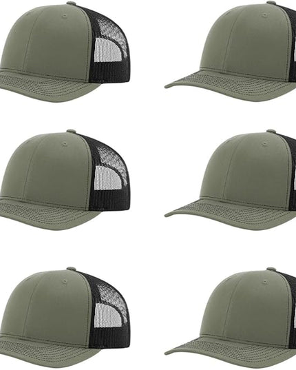 Richardson 112 Classic Six-Panel Adjustable Snapback Trucker Cap | Bulk Packs Available