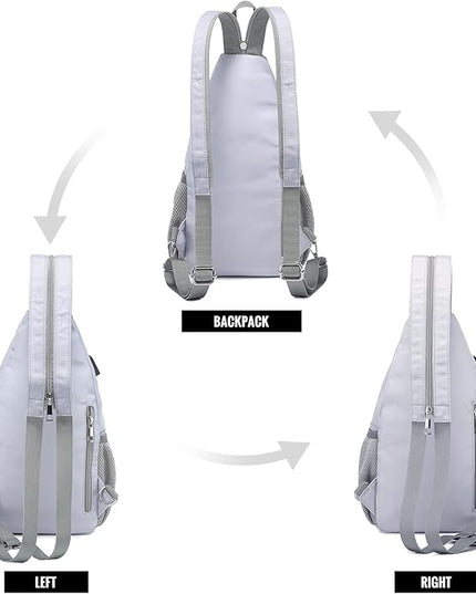 LOVEVOOK Sling Bag for Women Casual Daypack Nylon Crossbody Sling Backpack Travel Shoulder Bag Hiking Daypack