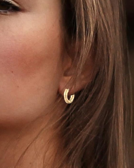 9 Pairs Gold Chunky Hoop Earrings Set for Women, 14K Gold Plated Twisted Huggie Hoop Earring Hypoallergenic, Lightweight Thick Open Hoops Earrings Jewelry Gifts.