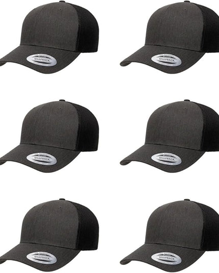 Yupoong Classic Premium Mesh 6 Panel Retro Trucker Cap | Mid Profile Snapback | OSFA | Bulk Pack Available