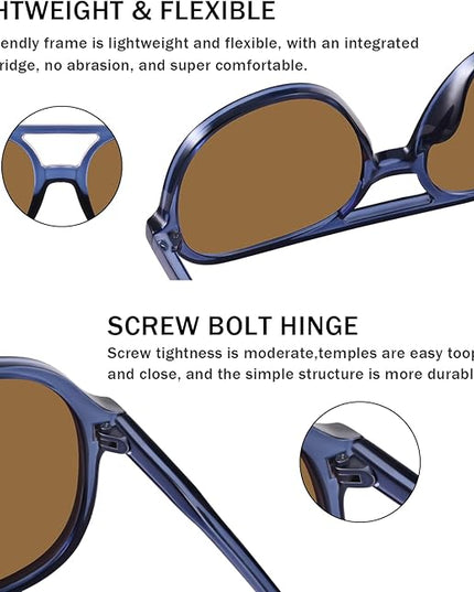 YDAOWKN Retro Square Aviator Sunglasses for Womens Mens Vintage 70s Double Bridge Sun Glasses