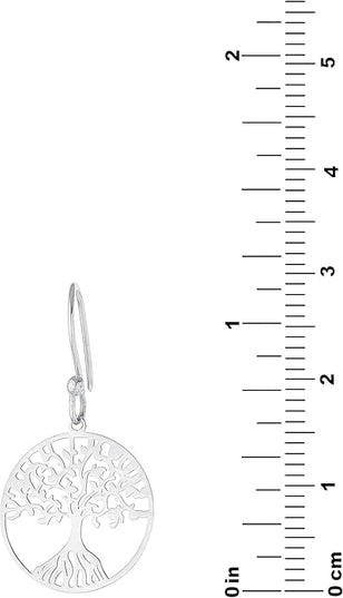 Amazon Essentials Sterling Silver Dangle Tree of Life Earrings