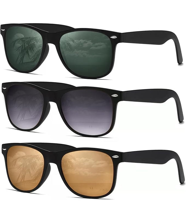 DEMIKOS Sunglasses Men Polarized Sunglasses for Mens Womens Retro Mirror Lens for Driving Fishing UV Protection