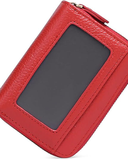 GOIACII Small Genuine Leather Wallet for Women, RFID Blocking Credit Card Holder Wallet