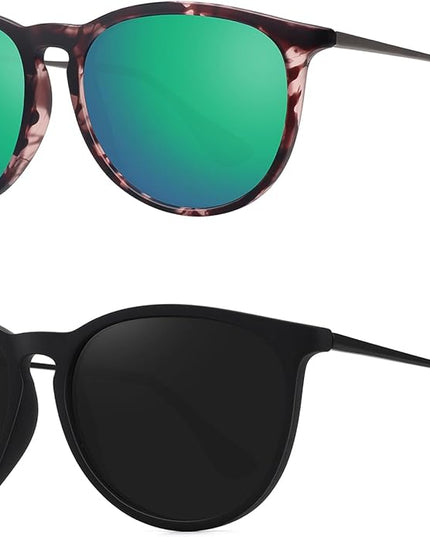WOWSUN Retro Polarized Sunglasses Womens 2026 Trendy Round Classic Glasses