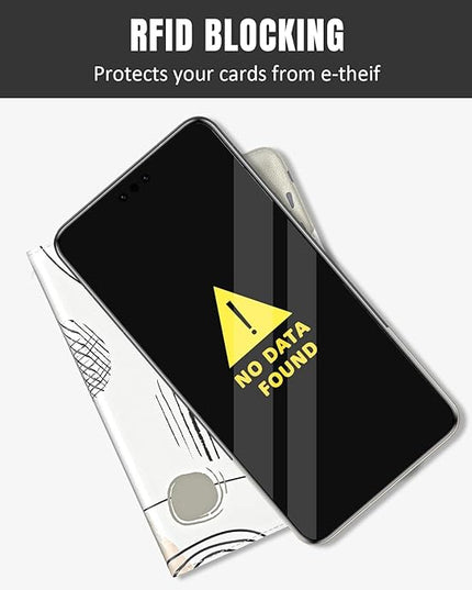 Rimilak Passport Holder, RFID Blocking Passport Cover Wallet Travel Essentials, Leather Travel Air Ticket Documents Organizer Protector for Women and Men, Modern Art