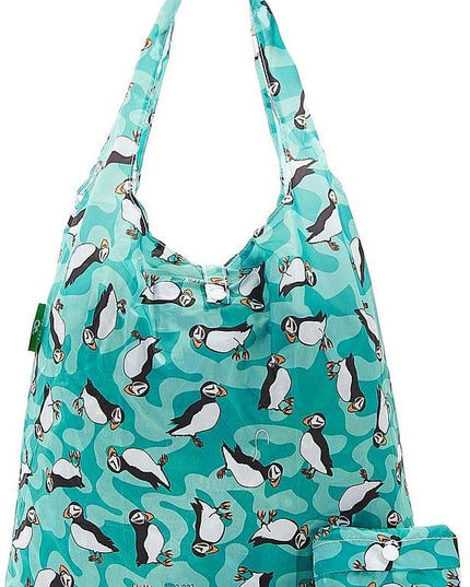 ECO CHIC Foldable Reusable Grocery Bags - Lightweight, Recycled & Reusable Shopping Bag - Waterproof Packable Tote